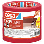 tesa 56548-00000-00 Excellent Masking Tape 50m x 30mm red 3pcs tear-proof