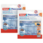 tesa 58813-00500-00 Powerstrips hooks transparent holds 1kg 4pc set