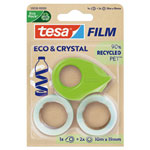 tesa 59038-00000-00 tesafilm Eco & Crystal Tape 10m x 19mm 2pcs silent