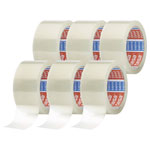 tesa 64014-500-00 tesapack Tape 66m x 50mm 6pcs transparent silent