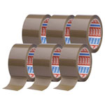 tesa 64014-501-00 tesapack Packaging Tape 66m x 50mm brown 6pcs silent