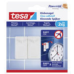 tesa 77762-00000-00 Self-adhesive Nail white 2pcs tool-free holds up to 2kg