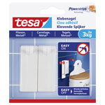 tesa 77763-00000-00 Self-adhesive Nail white 2pcs no drilling 3kg hold reusable