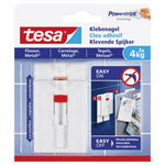 tesa 77767-00000-00 Adjustable Adhesive Nail white 2pcs holds up to 8kg
