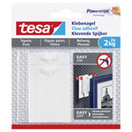 tesa 77776-00000-00 Self-adhesive Nail white 2pcs tool-free 2kg hold reusable