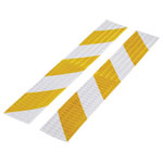 Toolcraft 1564044 RTS Warning Stripe Silver/Yellow 40cm x 60mm Set