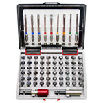 Toolcraft 1613609 71-Piece Bit Set with Colour-Coded and Magnetic Holders