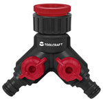 Toolcraft 2302363 Plastic 2-Way Splitter Hose Connector with Water Stop