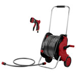 Toolcraft 2302701 Hose Reel Caddy Set Assembled 30m Hose Cart