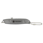 Toolcraft 2347939 Mini Carpet Knife 84mm Key Ring 3 Blades Aluminium