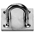 Toolcraft 892339 Eyelet Mount 55mm Steel Galvanised Yellow 1pc 55x55x42mm