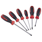 Toolcraft 96029C1123 Workshop Screwdriver Set 6-piece Ergo Handle