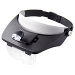 Toolcraft TO-5137803 Headband Magnifier LED 1.2x-3.5x Black
