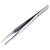 Toolcraft TO-5861040 Precision Tweezers Stainless Steel Flat/Rounded Tips