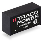 TracoPower TMV 1215SHI DC/DC Converter 12VDC/15VDC 66mA 1W SIL7 Unreg Output