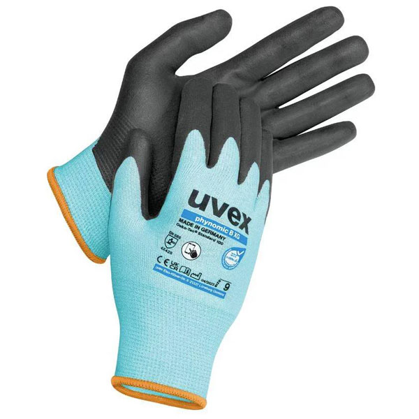 uvex 6004409 phynomic B XG cut-proof glove size 9 oil grip touchscreen