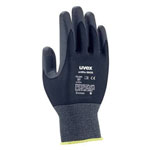 uvex 6057306 unilite unipur gloves: size 6 nitrile foam breathable