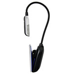 Varta 16618101421 LED Book Light Black Flexible Neck Clamp Base