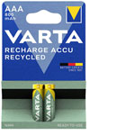 Varta 56813101402 Recycled AAA Battery NiMH 800mAh 1.2V 2pc Ready-to-Use