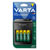 Varta 57687101441 LCD Plug Charger+4x56706 for AAA AA 9V with USB Output