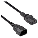 Akyga AK-PC-07C Current Cable [1x IEC C14 plug - 1x IEC C13 socket ] 3 m Black