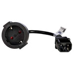Akyga AK-PC-10A Current Cable [1x IEC C14 plug - 1x PG socket] 0.15 m Black