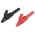 VOLTCRAFT MSK-102 Alligator clip 4 mm socket Black Red