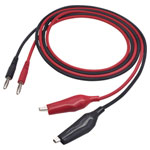 VOLTCRAFT MSL-100 Test lead 4 mm plug .00 m Black Red