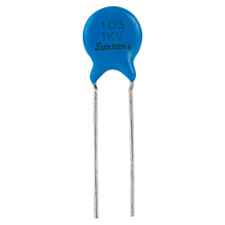 Suntan TS16003A103ZSAFB0R 0.01uF -20+80% 1KV Y5V P:5mm Ceramic Disc