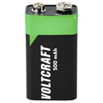 VOLTCRAFT 6LR61 9 V PP3 battery (rechargeable) Li-ion 500 mAh 7.4 V