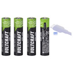VOLTCRAFT VCAAA400USB USB-C® battery Li-ion 400 mAh.5 V 4