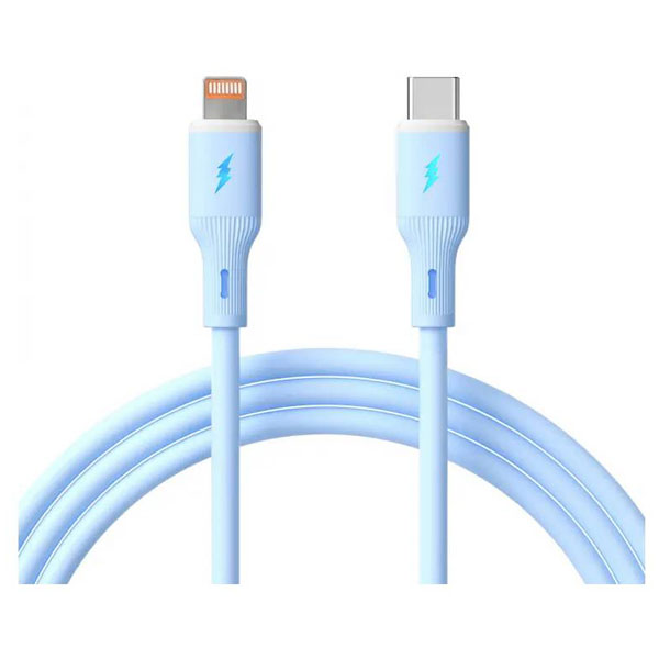 Akyga AK-USB-72 USB cable USB-C® plug, Apple Lightning plug 1 m Blue