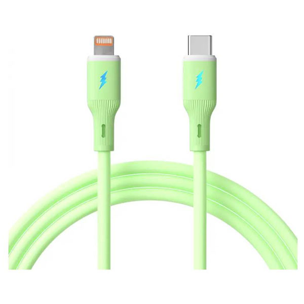 Akyga AK-USB-73 USB cable USB-C® plug, Apple Lightning plug 1 m Green