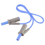 VOLTCRAFT VC8063410 Safety test lead Banana jack 4mm0.50 m; Blue; MSB-5010 A