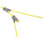 VOLTCRAFT VC8063460 Safety test lead Banana jack 4mm1.00 m; Yellow; MSB-5010 A