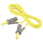 VOLTCRAFT VC8063480 Safety test lead Banana jack 4mm2.00 m; Yellow; MSB-5010 A