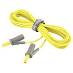VOLTCRAFT VC8063535 Safety test lead Banana jack 4mm5.00 m; Yellow; MSB-5010 A