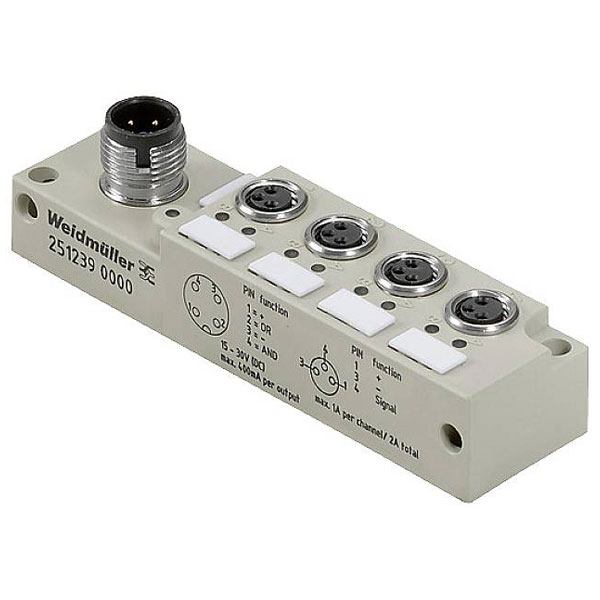 Weidmüller 2512390000 SAI-4-S-3P M12 splitter steel thread passive box