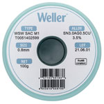 Weller T0051402599 Lead-Free Solder Reel Sn30Ag05Cu 100g 0.8mm