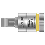 Wera 05003320001 8700 A FL Slotted Screws Zyklop Bit Socket 1/4" 0.8 x 5.5 x28mm