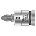 Wera 05003354001 8755 A Pozidriv Zyklop Bit Socket 1/4 PZ 2 x 28mm