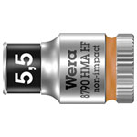 Wera 05003720001 8790 HMA HF Zyklop Socket - 1/4" - Holding Function 5.5 x 23mm