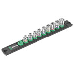 Wera 05005420001 Magnetic Socket Rail A Imperial 1 Zyklop Socket Set 1/4" 9pc