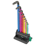 Wera 05133165001 950/9 Hex-Plus Multicolour 3 L-key Set Metric BlackLaser 10 pcs