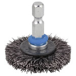 Wolfcraft 2119000 Steel Wire Disc Brush Durable Single-Piece Design