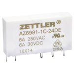 Zettler Electronics AZ6991-1C-12DE PCB Relay 12V DC 8A 1 Changeover 1pc