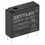 Zettler Electronics AZ9371-1A-12DE PCB Relay 12V DC 5A 1pc