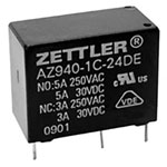 Zettler Electronics AZ940-1AB-12DS PCB Relay 12V DC 10A 1-Maker 1-Pole