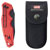 4K5 Tools 600.100A TK 100 Knife Folding Red/Black Serrated Blade Sheath