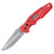 4K5 Tools 600.104A TK 104 DropPoint Knife Red Folding Satin Blade